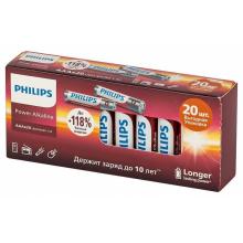 Батарейка AA 20 бокс алкалиновая LR6-20BL Power Philips (20/400/20400)
