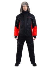 Костюм мужской зимний "Кайт" до -35ºС, черный/красный