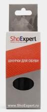 Шнурки SHOExpert толстые вощ. х/б 180 см черный