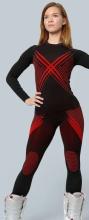 Термобелье женское SAIMAA_X-LINE SPORT, черный с красным