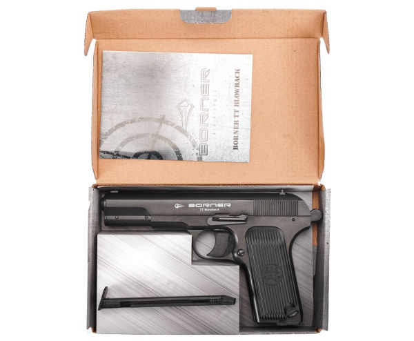 Пистолет пневматический BORNER TT Blowback (Тульский Токарев), калибр 4,5мм купить за 16330 ₽ в магазине «Аматис»