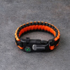 Браслет для выживания 4в1 (паракорд, компас, свисток, огниво), оранжевый, 26 × 3.5 см