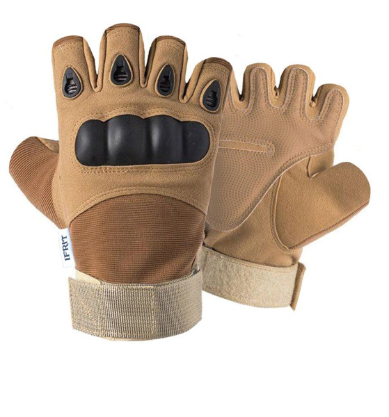 Перчатки тактические ИФРИТ КРАТОС, бежевый/черный купить за 675 ₽ в магазине «Аматис»