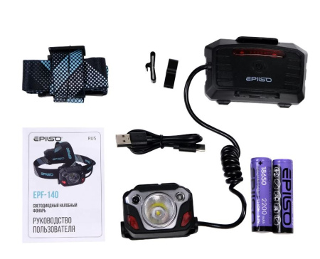 Фонарь налобный EPILSO EPF-140 Luminus SST40, 20W, 2x2200mAh, 5В(USB) аккум.18650 купить за 3690 ₽ в магазине «Аматис»