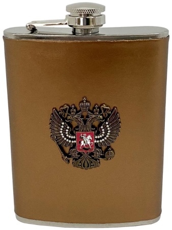 Карманная фляжка Герб РФ