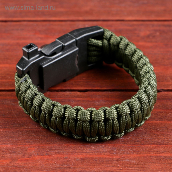 Браслет для выживания "Мастер К." с компасом, 24 х 2 см купить за 170 ₽ в магазине «Аматис»