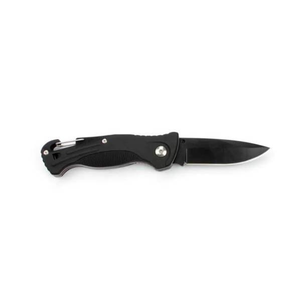 Нож складной GANZO G611/G611B с карабином и свистком, черный купить за 1120 ₽ в магазине «Аматис»