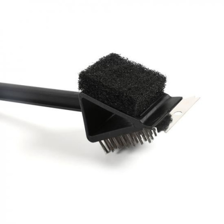 Щетка-скребок BZ-TLS17 Baizheng для чистки решетки барбекю 360 мм 3 в 1 пласт ручка, черный купить за  в магазине «Аматис»
