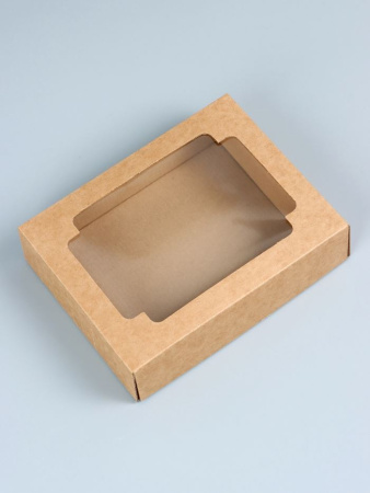 Коробка сборная 18×15×5 см, крафт купить за 100 ₽ в магазине «Аматис»