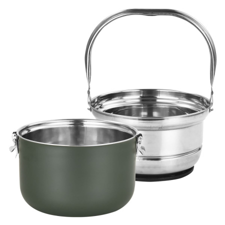 Набор полевой кухни кастрюля+котелок (6.8 литров) купить за 4330 ₽ в магазине «Аматис»