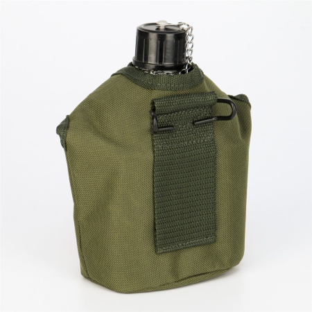 Фляжка армейская Adventure 0.8 л для воды, с котелком, металл, зелёный чехол купить за 1660 ₽ в магазине «Аматис»