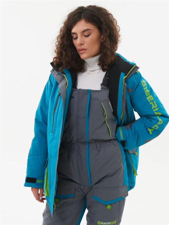 Костюм женский зимний Siberia Lady, до -35*С, бирюза/серый купить за 24950 ₽ в магазине «Аматис»