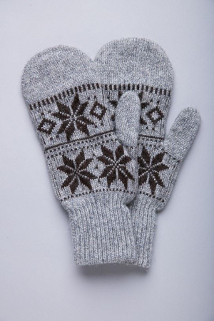 Варежки взрослые из монгольской шерсти