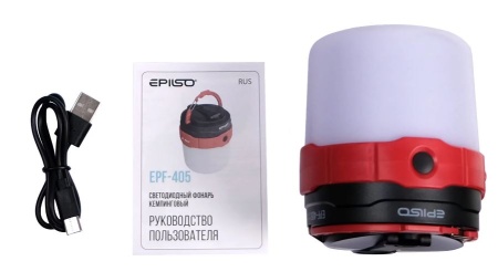 Фонарь EPILSO EPF-405 1LED+3W, 3.7V 2Ah, 5В (USB), кемп.,динамо,солн. купить за 2490 ₽ в магазине «Аматис»