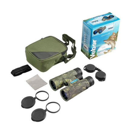 Бинокль Veber Fisher 10х42 Camo купить за 10940 ₽ в магазине «Аматис»