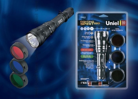 Фонарь Uniel P-ML076-BB Black 2*CR123A 9881