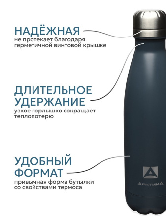 Термо-бутылка Арктика 717-440 440 мл, индиго/фишня купить за 1030 ₽ в магазине «Аматис»