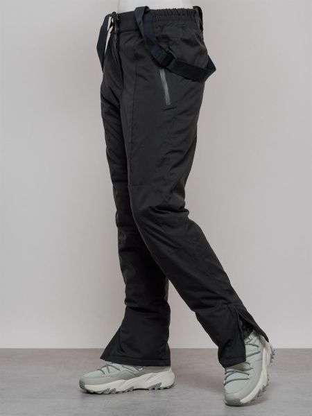 Полукомбинезон горнолыжный женский  арт. 1332 черный купить за 3660 ₽ в магазине «Аматис»