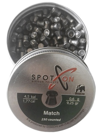 Пули пневматические Spoton Match 4,5 мм 0,60 гр (250 штук)