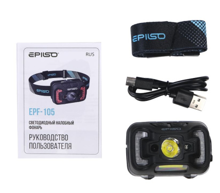 Фонарь налобный EPILSO EPF-105 CREE XTE 5W + COB, 1x1800mAh, 5В (USB) купить за 1880 ₽ в магазине «Аматис»