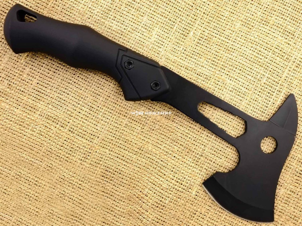 Топорик туристический Рубака TR-206 черный со стеклобоем и чехлом на ремень купить за 1530 ₽ в магазине «Аматис»