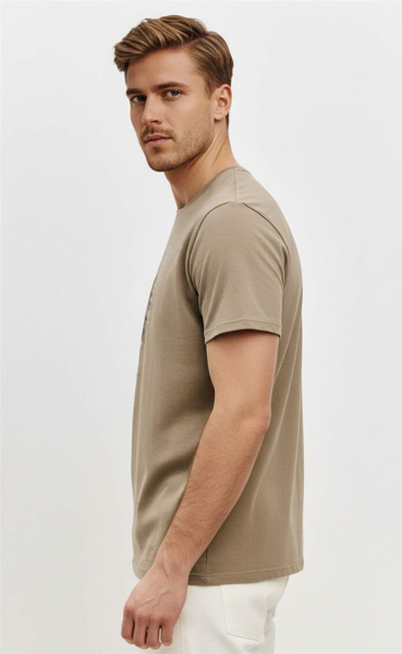 Футболка мужская с принтом F611-06-932, коричневый купить за  в магазине «Аматис»